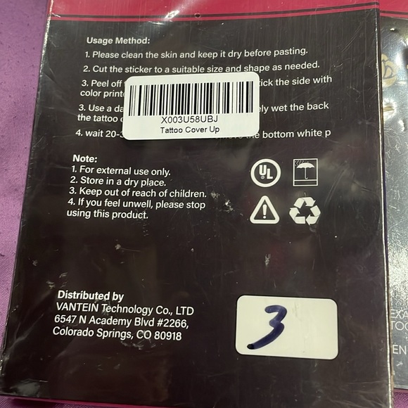 NEW pkg COVERS TATTOOS EVEN ON THE HARD-TO-COVER AREAS TEMPORARY TATTOO COVER - Picture 11 of 15